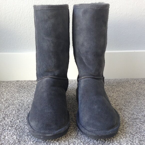⭐BEARPAW SUEDE WINTER BOOTS in Charcoal, size 9⭐ - Picture 1 of 12